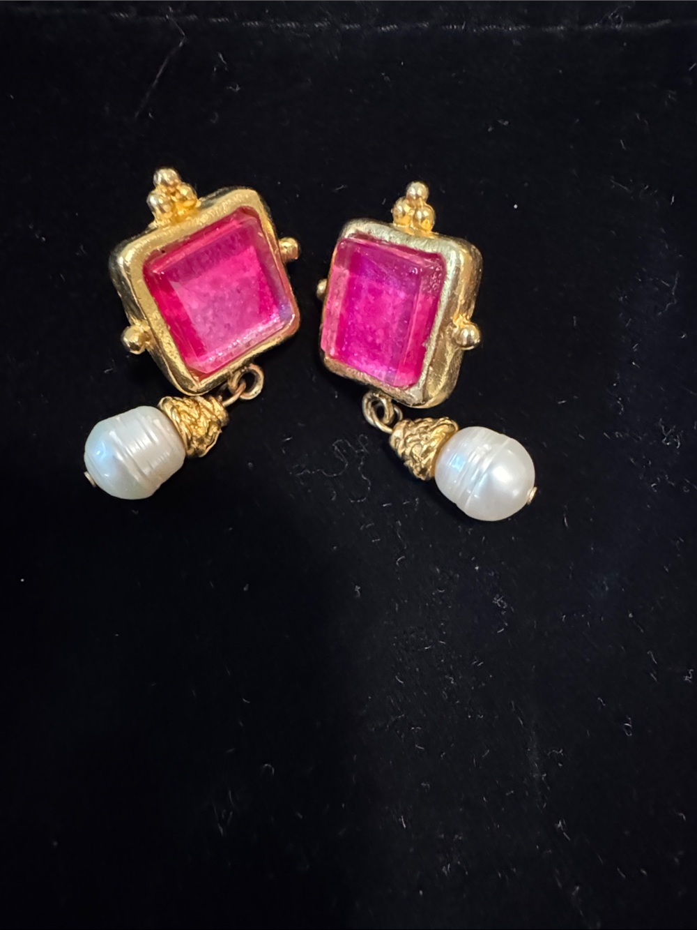 Authentic Susan Shaw Madeline Pearl Drop Earrings